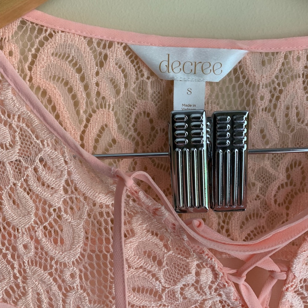 Gorgeous Sheer Light Pink Blouse, Sz. S - Picture 3 of 3
